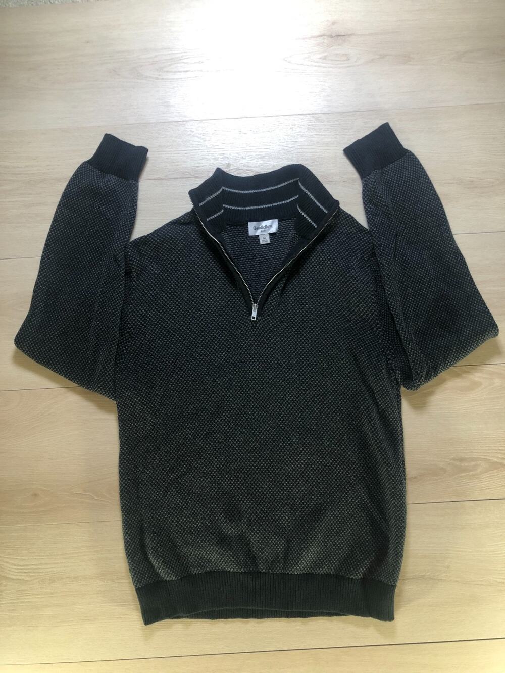 Goodfellow & Co Quarter Zip Sweater Black M [0014]